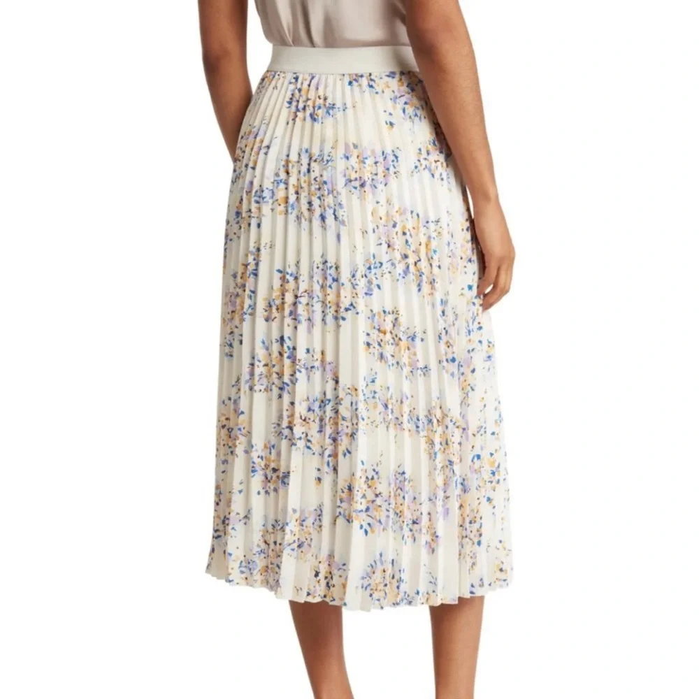 Vince Camuto Boho Pleated Floral Pull On Skirt Size XXL Wedidng Guest - Picture 2 of 11